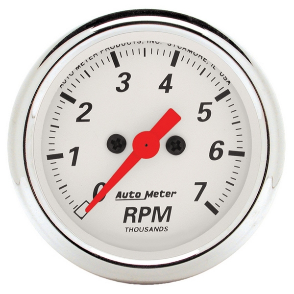 2-1/16" IN-DASH TACHOMETER, 0-7,000 RPM, ARCTIC WHITE